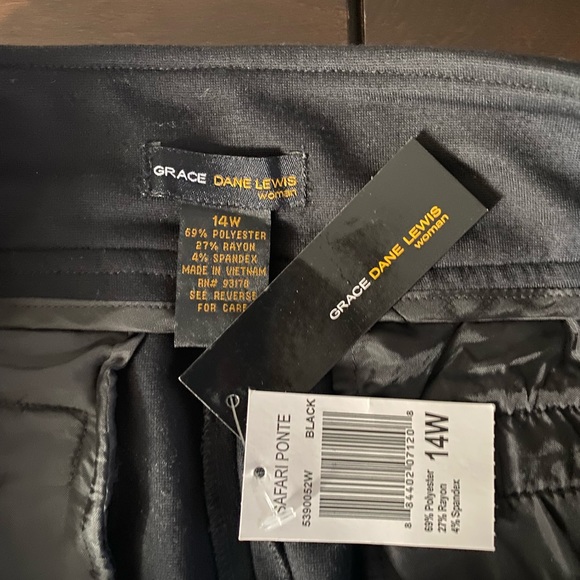 NWT GRACE DANE LEWIS Safari Ponte Skirt black s14W - Picture 4 of 7